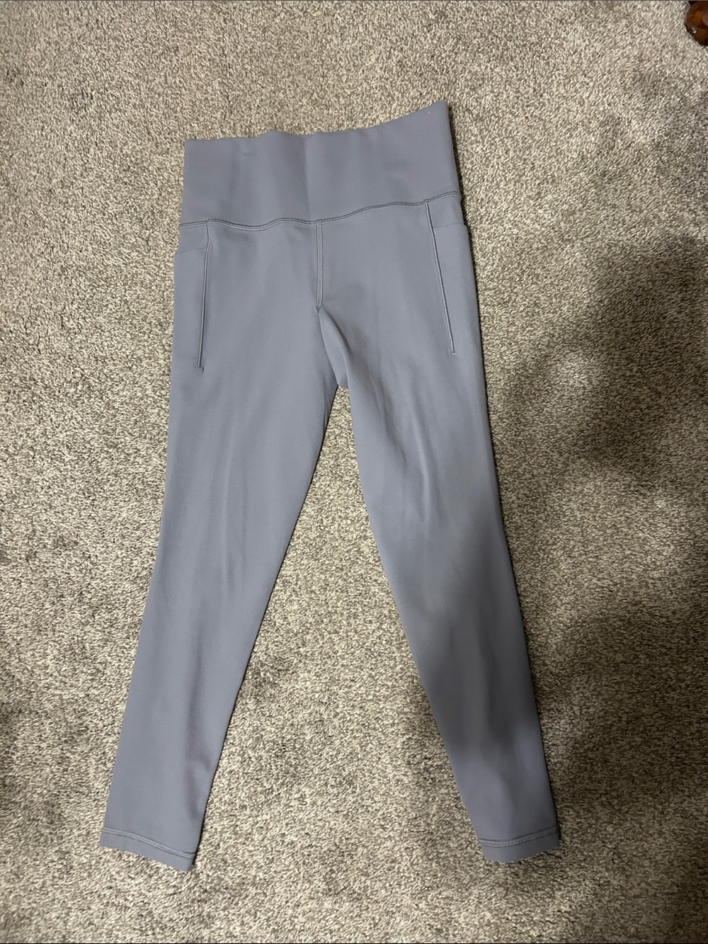 Athleta Light Gray High-Waist Leggings